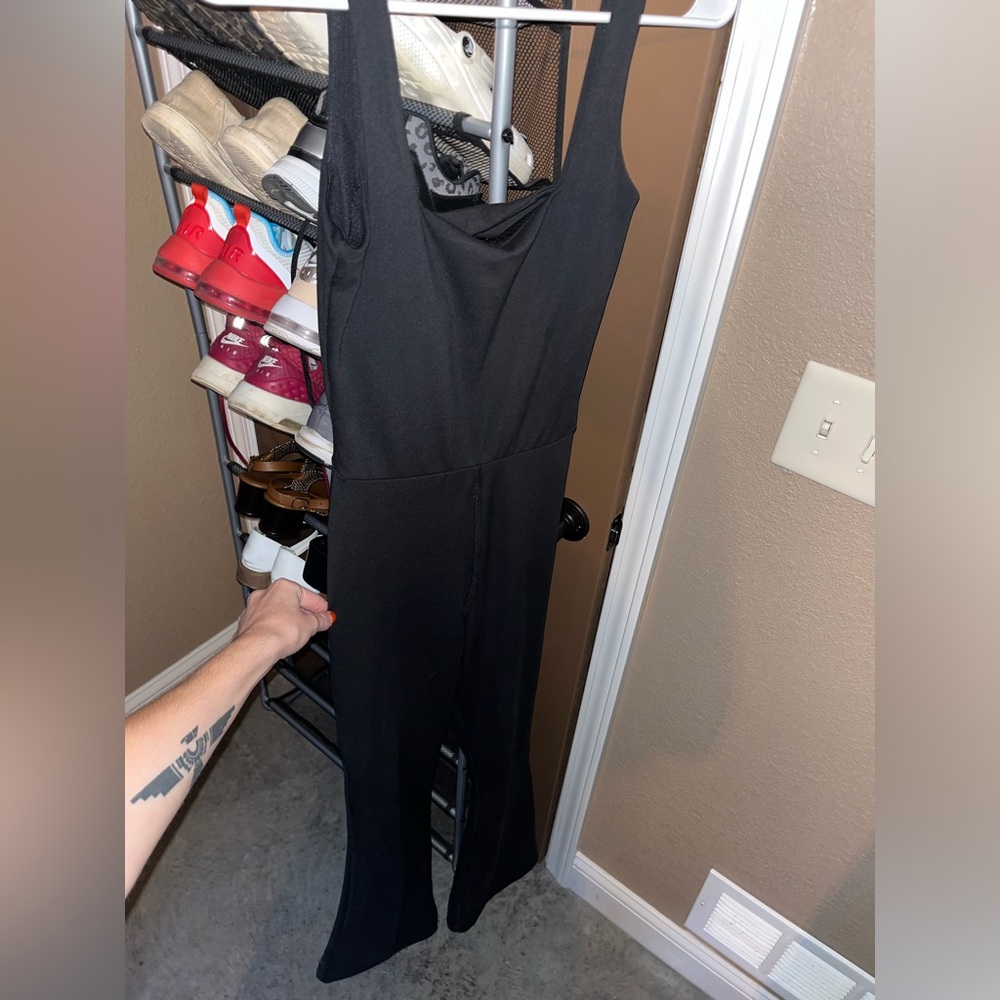 Black athletic romper